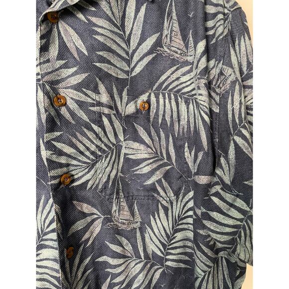 WOOLRICH 100% cotton Tropical Pattern Shirt SZ L - Picture 6 of 7